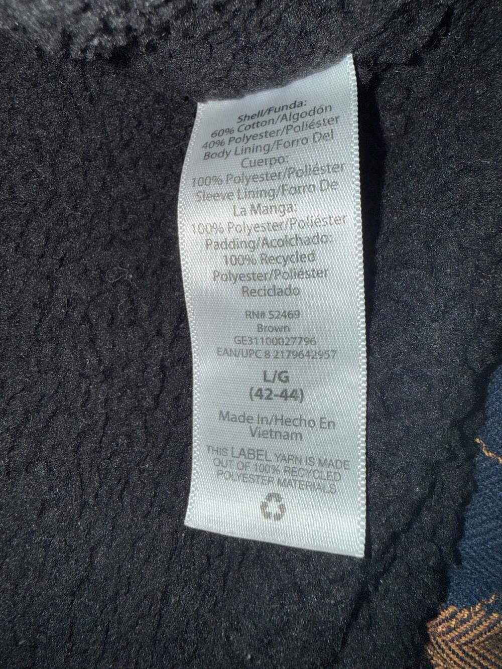 George Quilted Flannel Jacket-Large - Picture 5 of 6